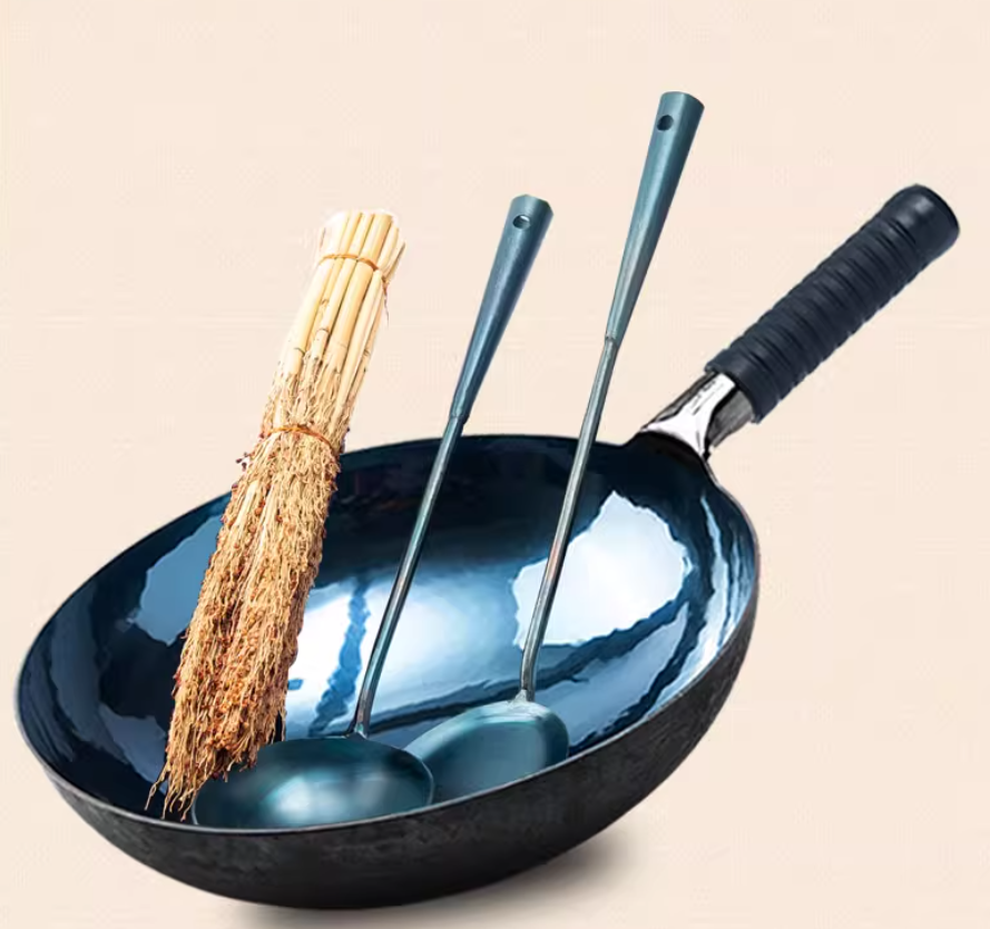 正品炒菜锅手工铁锅官方旗舰传统老式家用无涂层不粘锅产地章丘